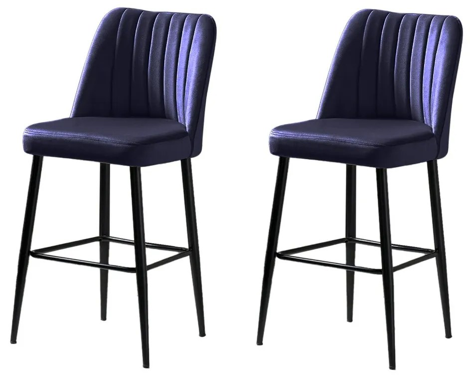 Set de scaune de bar Vento Sax Blue and Black, 2buc., 2 buc.