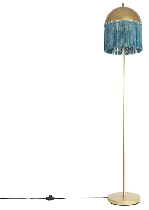 Lampă orientală aurie cu franjuri verzi 30 cm - Fringle