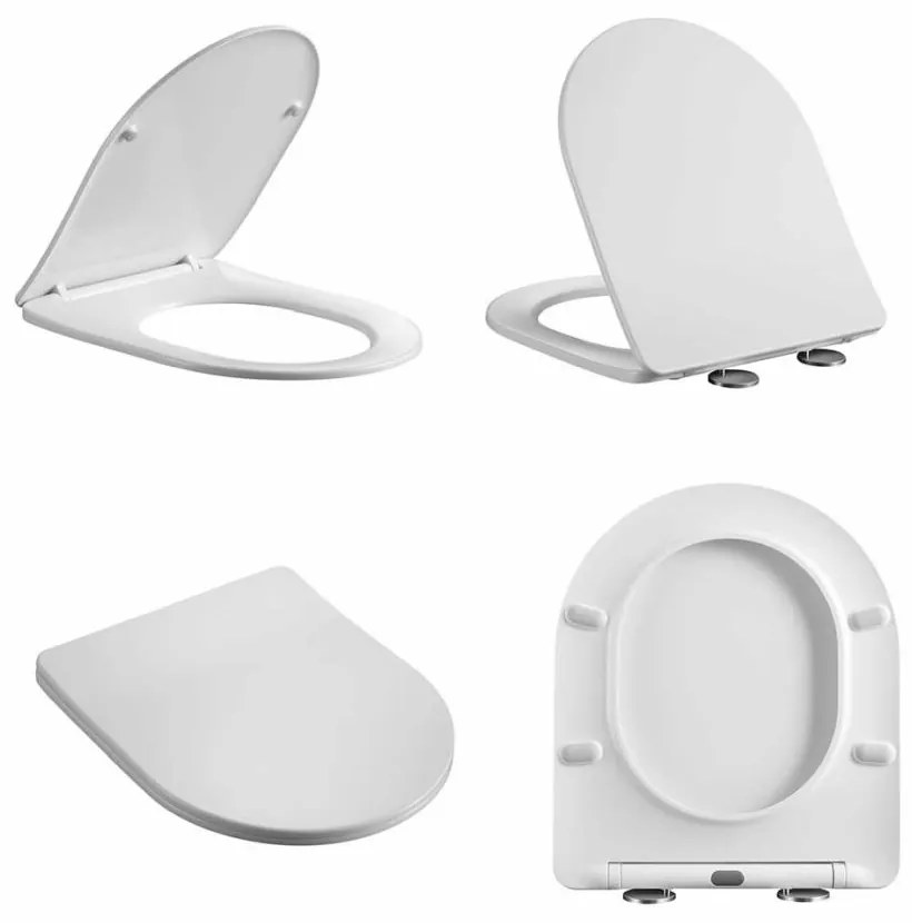Capac wc soft close si demontare rapida alb Foglia Oslo Alb
