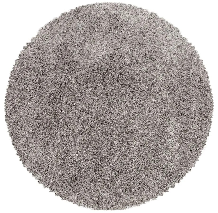 Covor maro deschis rotund ø 200 cm Fluffy – Ayyildiz Carpets