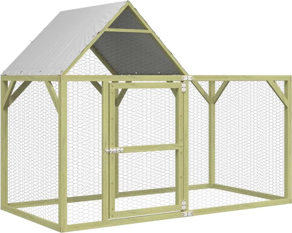 vidaXL Coteț de găini, 200x100x150 cm, lemn masiv de pin tratat