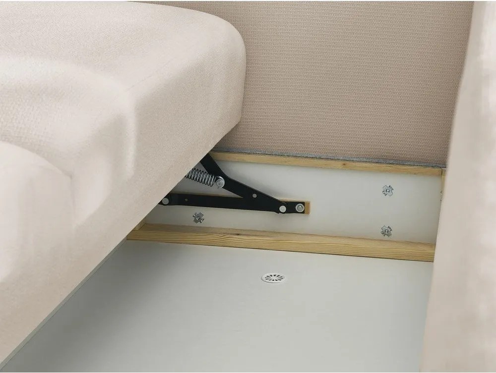 Canapea bej extensibilă/cu spațiu de depozitare 265 cm Ezechiel – Bobochic Paris