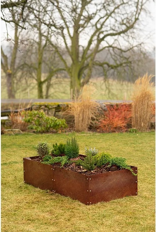 Alto Răsfățat înălțat 74 x 148 x 36 cm, corten CORGARDEN 1012