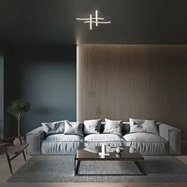 Brilo 3677-045 - Plafonieră LED, 14,4 W, 230 V, neagră