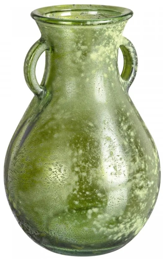 Vaza, Arleen, Bizzotto, 16x24 cm, sticla reciclata, verde inchis