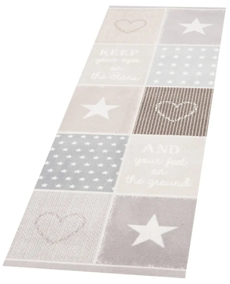 Covor de bucătărie Zala Living Shapes, 45 x 140 cm, gri - bej