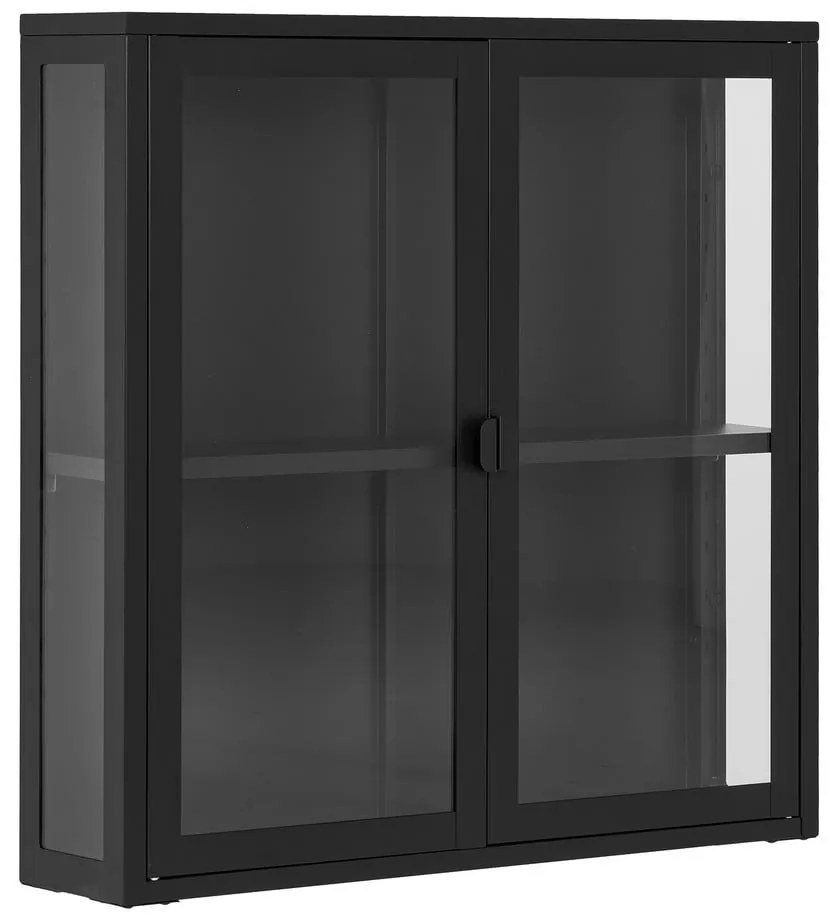 Vitrină neagră din metal suspendată 80x80 cm Brisbane – House Nordic