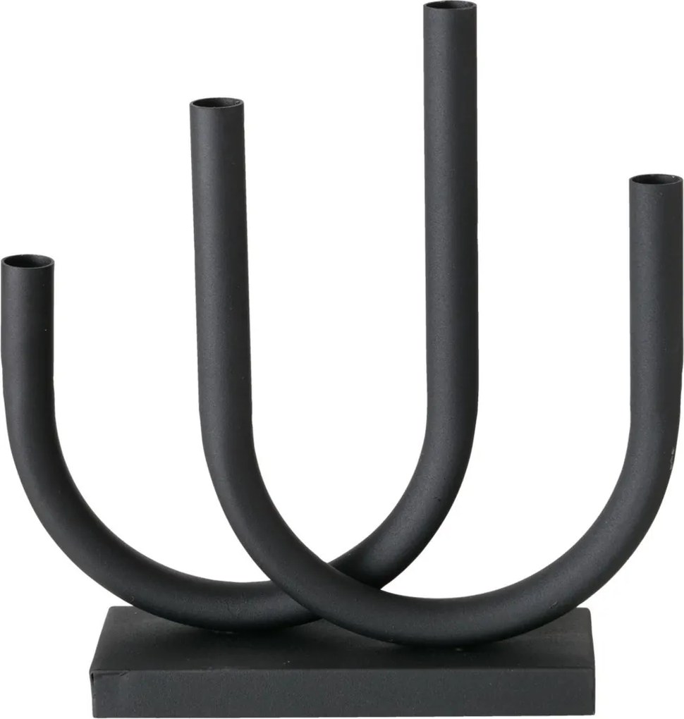 Suport de lumanare din metal Tonis, 34 x 33 cm, negru