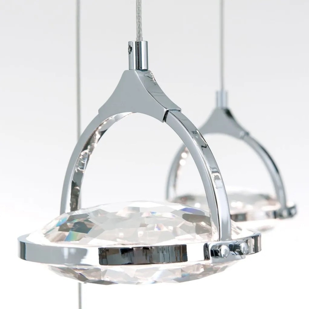 Lustra LED suspendata cu cristal K9 design lux MOON 12L