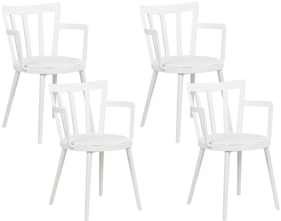 Set 4 buc scaune de sufragerie Morza (alb). 1081541