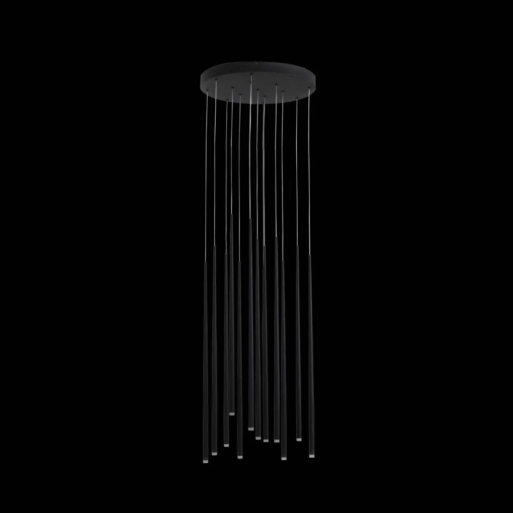 Lustra LED design modern minimalist 45cm Louise 12 black ZZ AZ3419