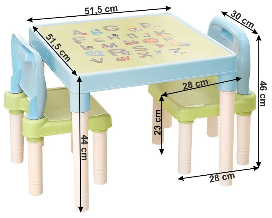 Set pentru copii 1 + 2, albastru   verde   alb, BALTO