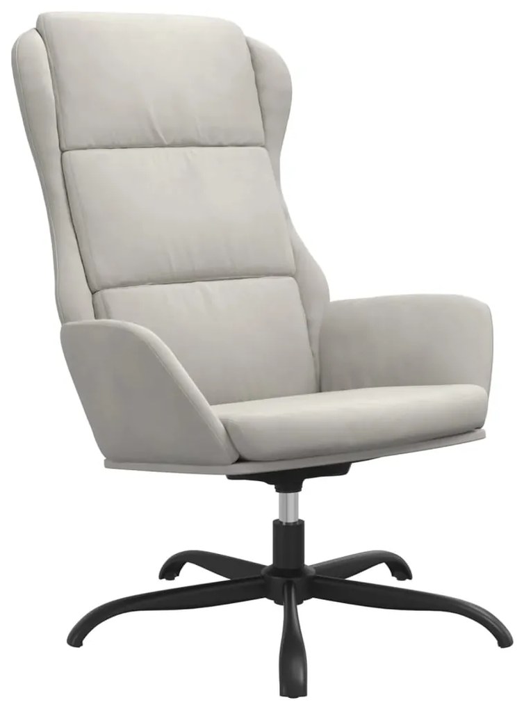 341420 vidaXL Scaun de relaxare, gri deschis, piele întoarsă ecologică