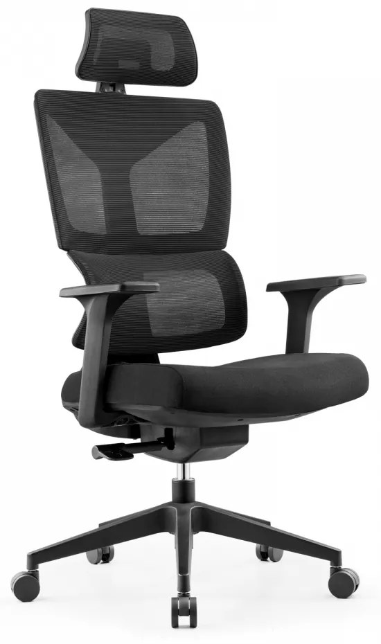 Scaun ergonomic Roma, Spătar Mesh, Negru