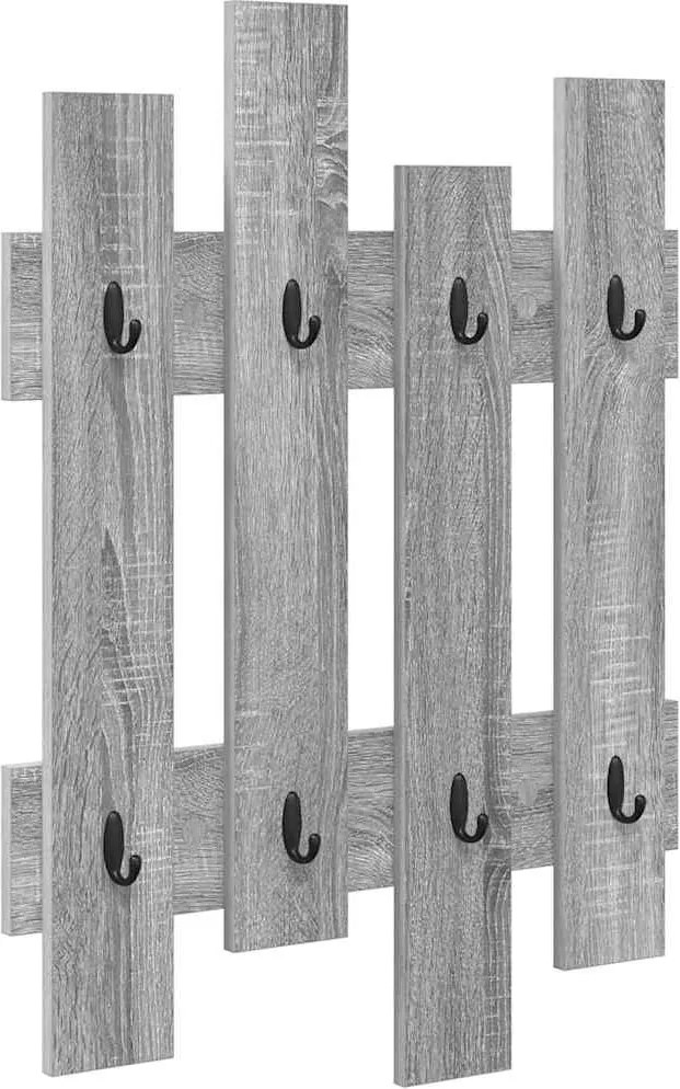 vidaXL Răcător de paltoane montat pe perete Gri Sonoma 60 x 3 x 82 cm