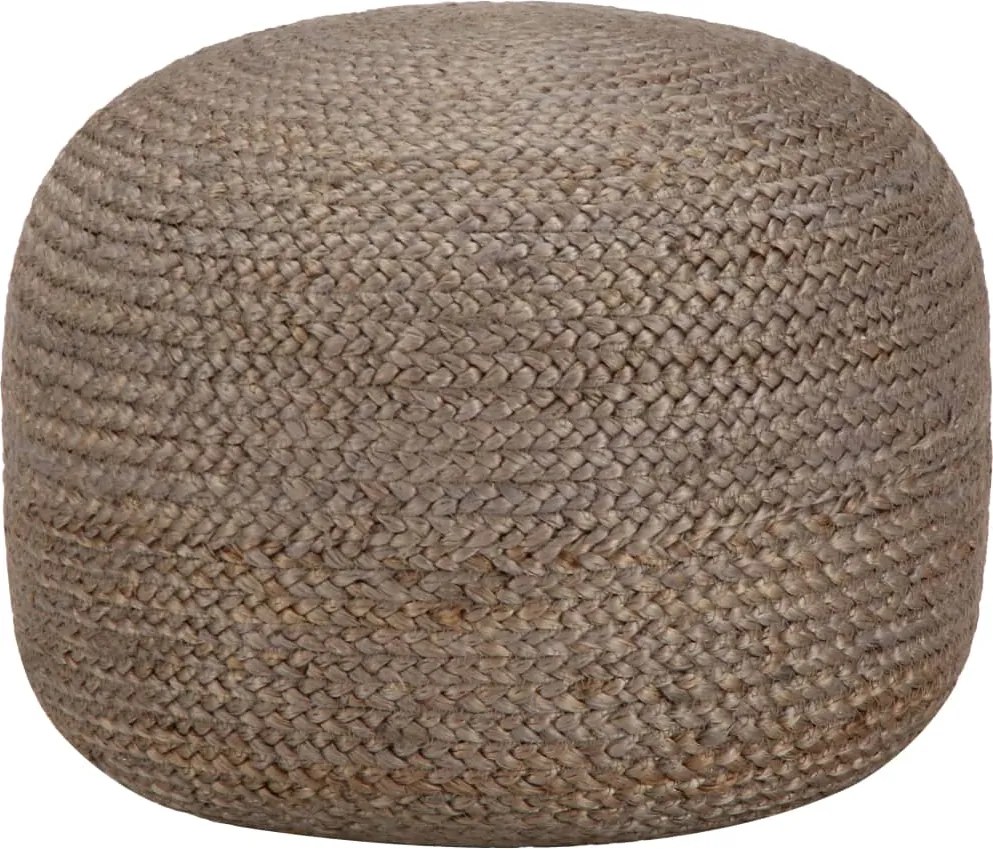 vidaXL Taburet lucrat manual, gri deschis, 45 x 30 cm, iută