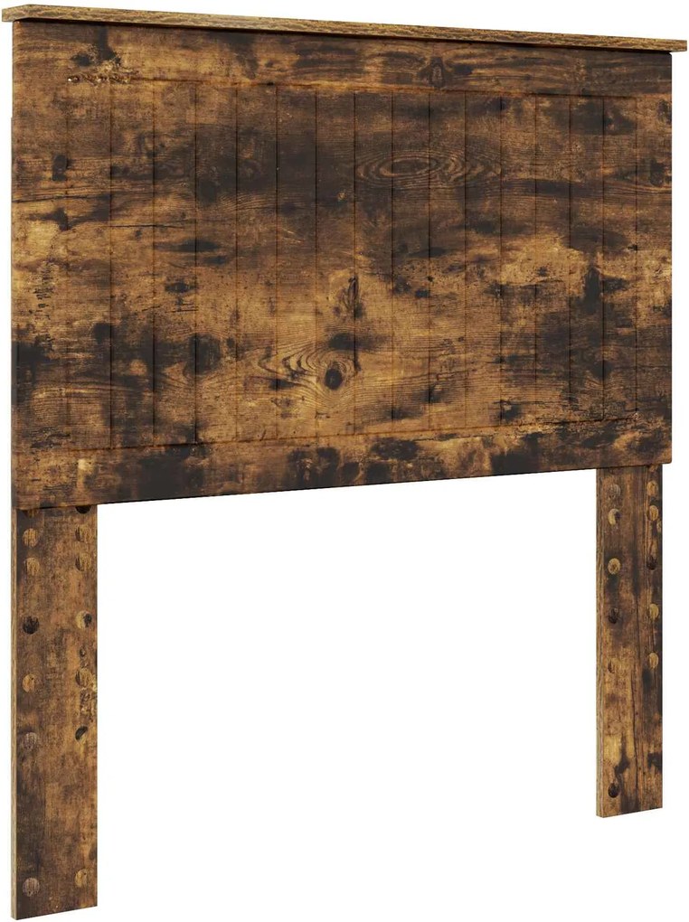 vidaXL Tăblie cap cu headboard Stejar fumuriu 90 cm Lemn compozit