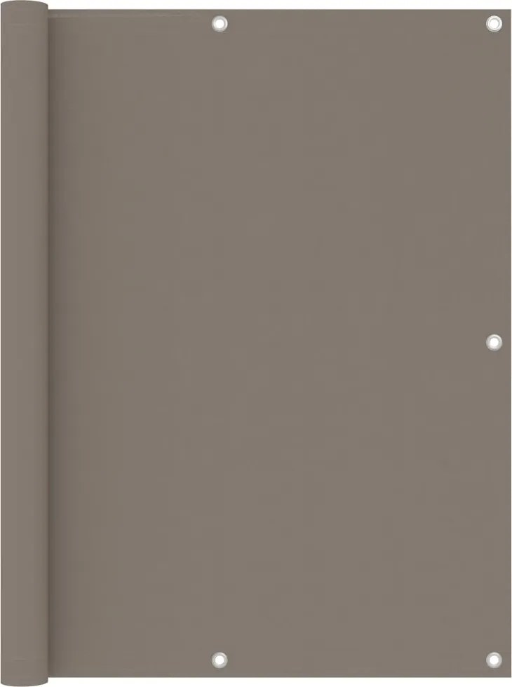 vidaXL Paravan de balcon, gri taupe, 120x600 cm, țesătură oxford