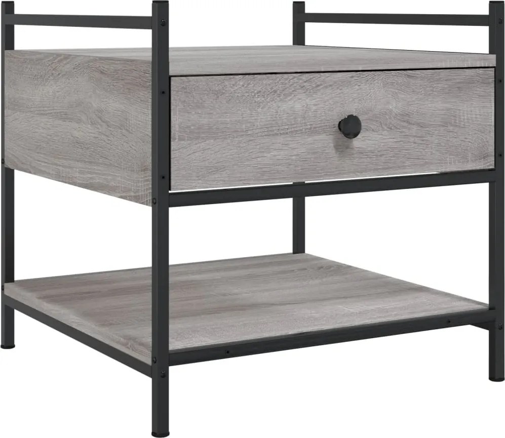 vidaXL Măsuță de cafea, gri sonoma, 50x50x50 cm, lemn compozit