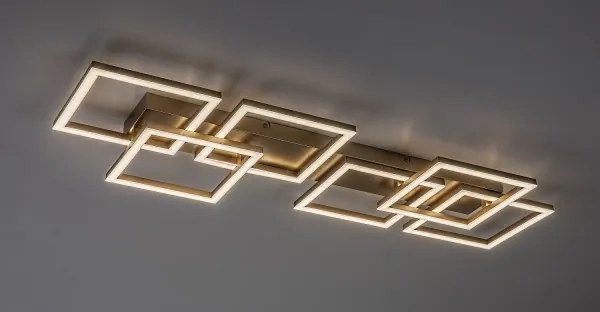 Rabalux 71499 - Plafonieră LED dimabilă FATMA 40W/230V 3000-6500K 33x100 cm aurie+telecomandă