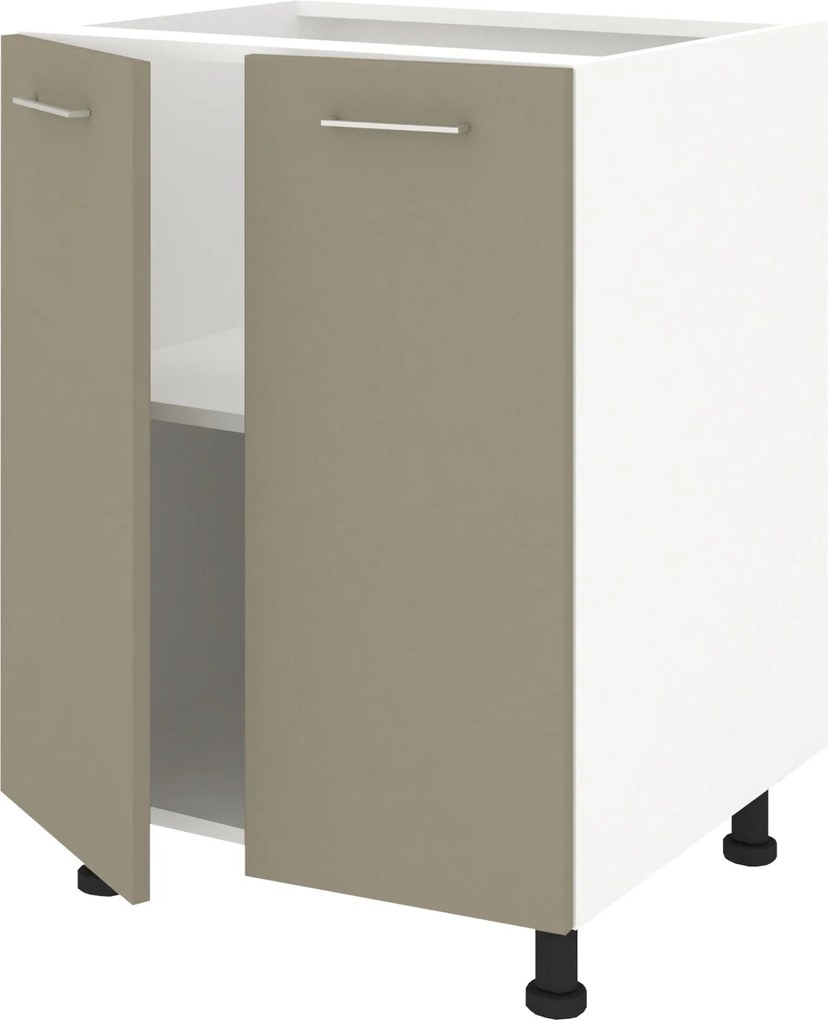 Corp Baza Lecce, 2 Usi, Taupe/Alb, 60 x 50 x 80 cm