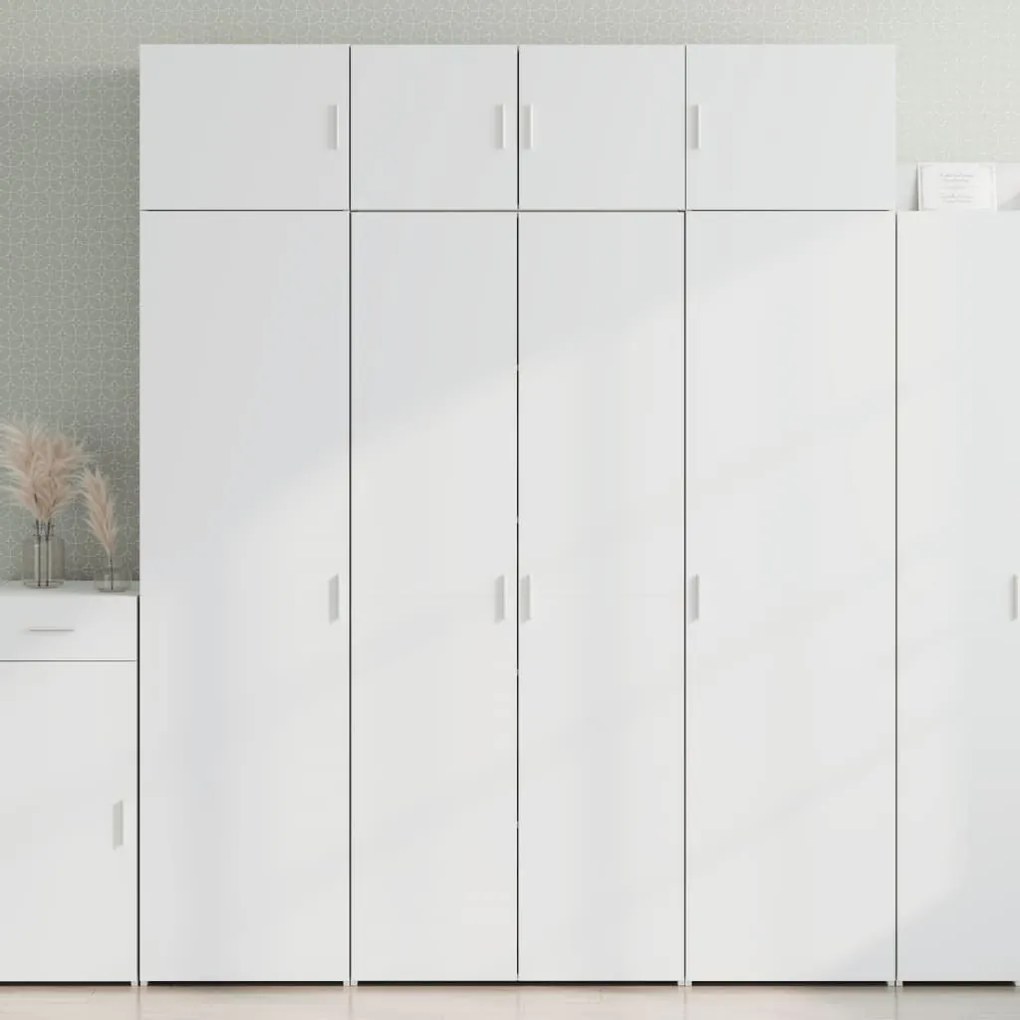 vidaXL Dulap de depozitare, alb, 80x42,5x225 cm, lemn prelucrat