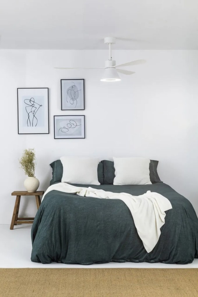 Lustra cu Ventilator si telecomanda AMELIA L CONE LED alb