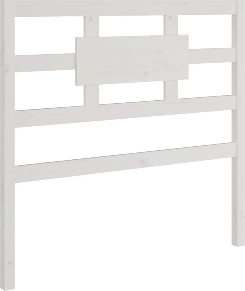 vidaXL Tăblie de pat, alb, 95,5x4x100 cm, lemn masiv de pin