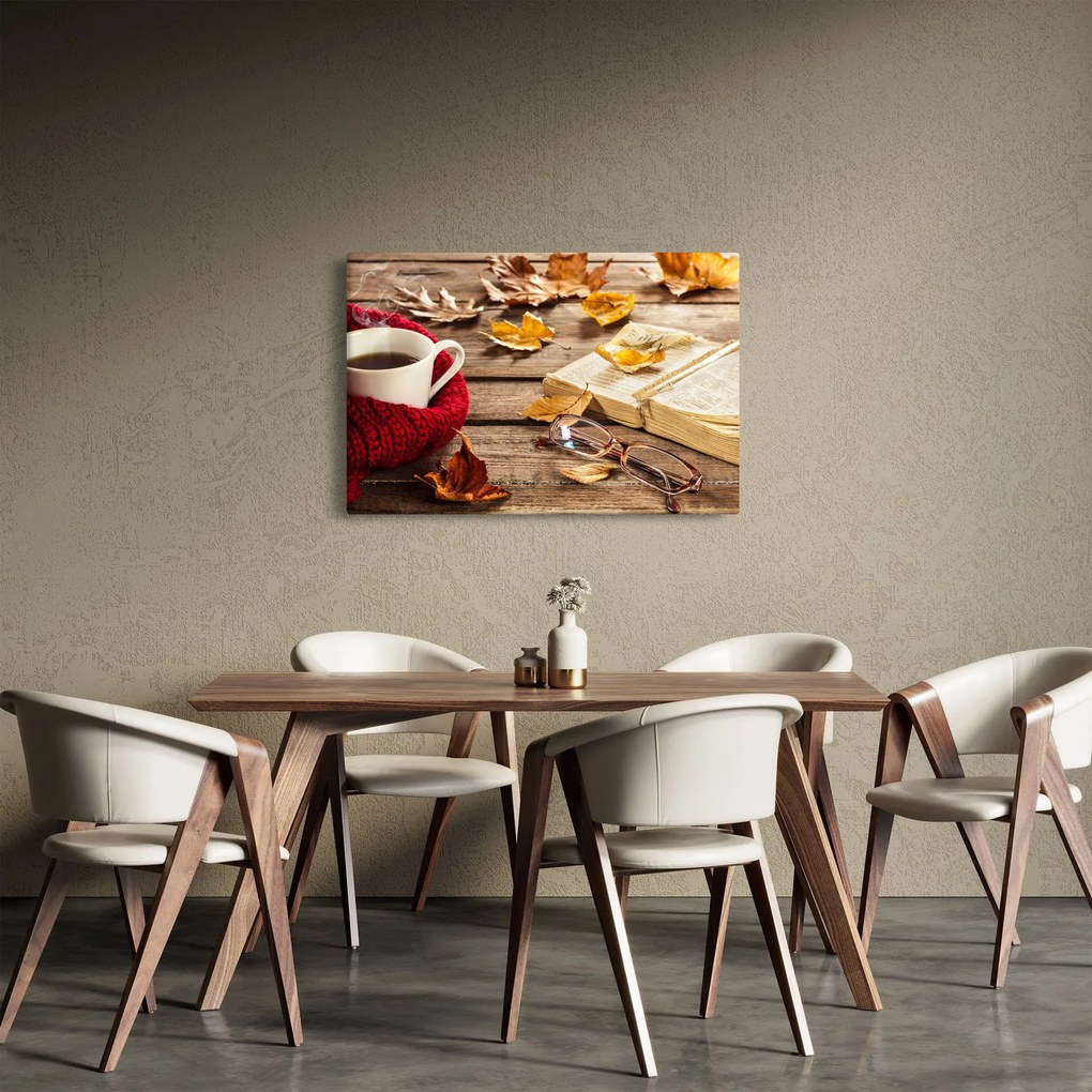 Tablou - Ceainărie de toamnă (90x60 cm)