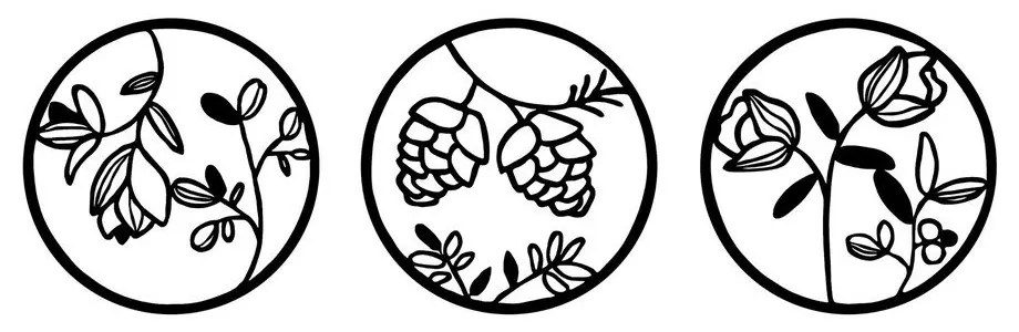 Decorațiune de perete din metal Floral – Wallity