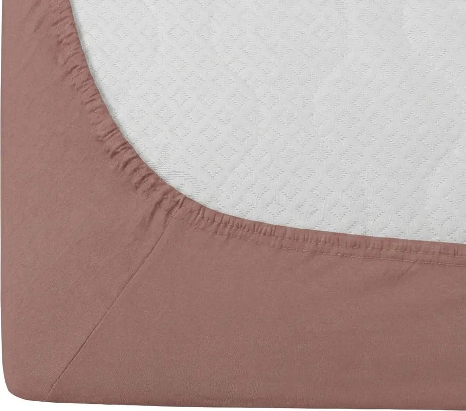 Cearsaf din jerse roz-maro 90 x 200 cm