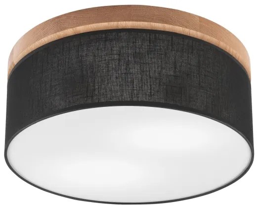 Plafonieră Brilagi BELLADONNA 2xE27/15W/230V d. 40 cm negru/stejar