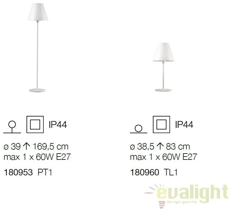 Lampa de podea exterior IP44 ITACA PT1 180953