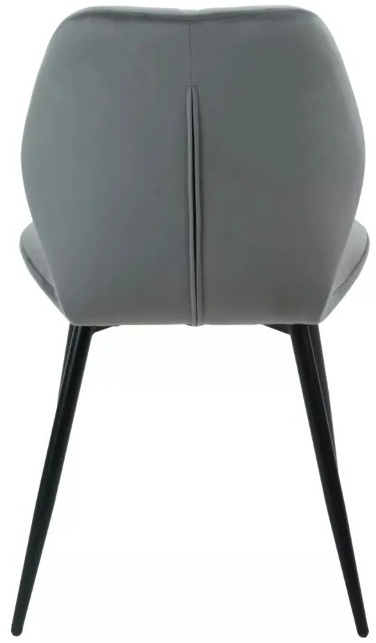 Scaun Rick velvet gri/negru Blu14
