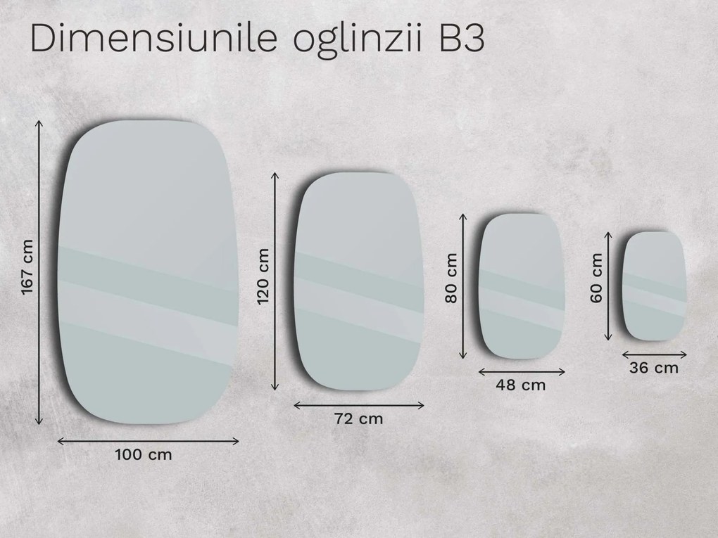 Oglindă cu ramă B3 48×80