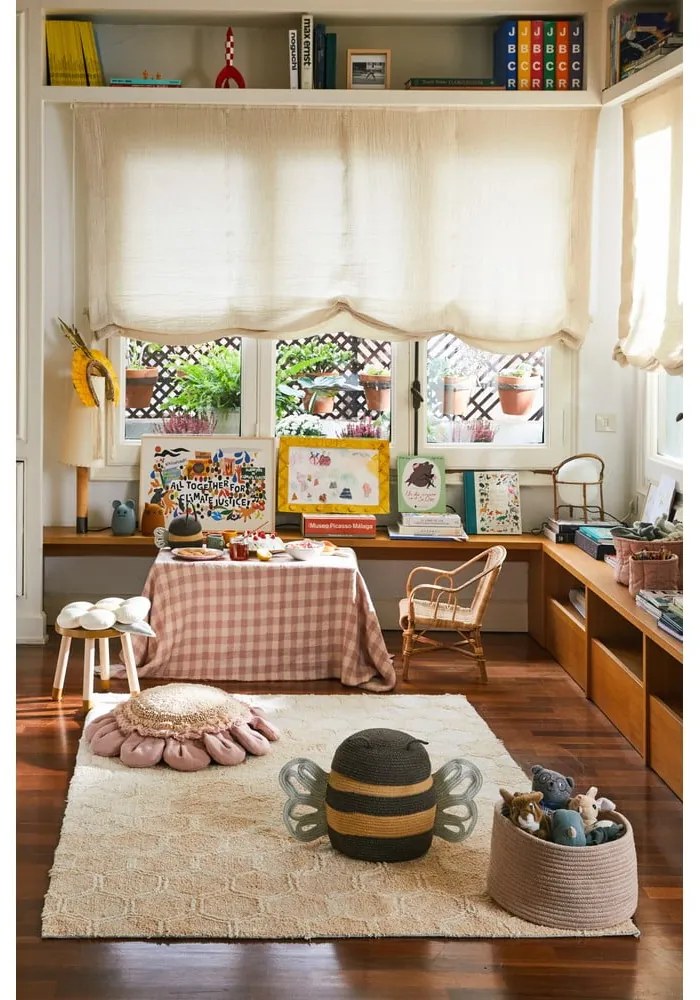 Covor galben ocru lavabil/țesut manual din bumbac 140x200 cm Sweet Honey – Lorena Canals