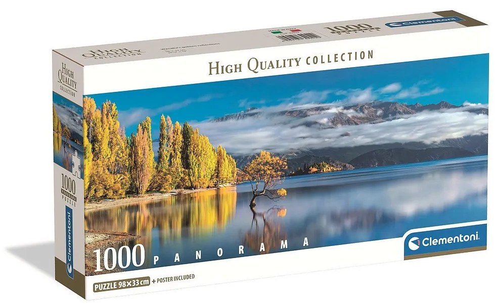 Orașe Wānaka Noua Zeelandă puzzle panoramic Compact 1000 de piese Clementoni