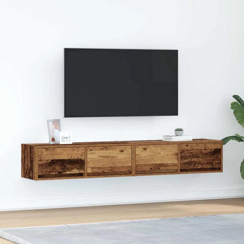 vidaXL Dulapuri TV 2 buc Lemn vechi 80x31x25,5 cm Lemn prelucrat