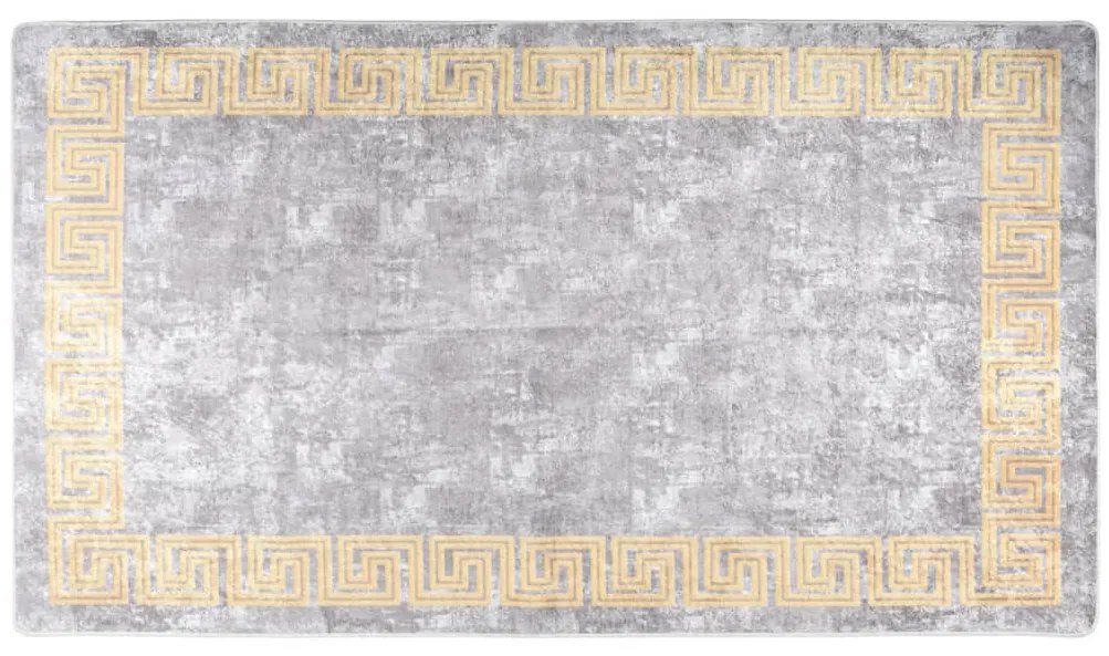 vidaXL Covor lavabil, gri, 190x300 cm, antiderapant