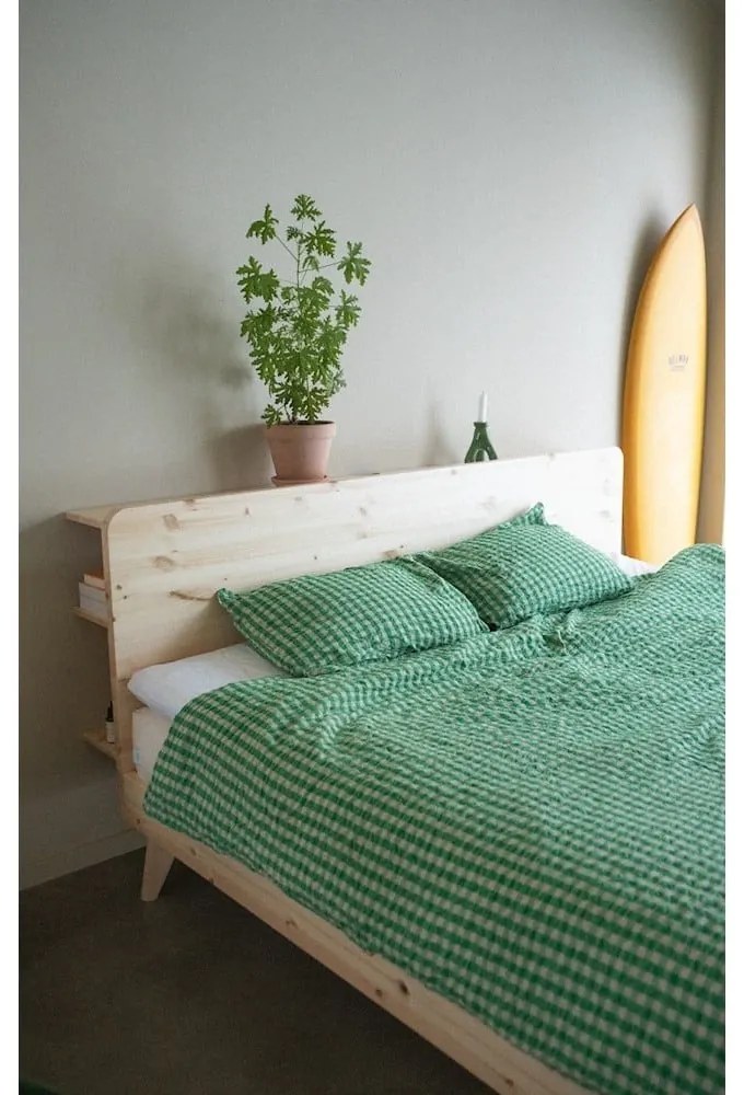 Pat matrimonial din lemn masiv de pin cu somieră 180x200 cm Retreat – Karup Design