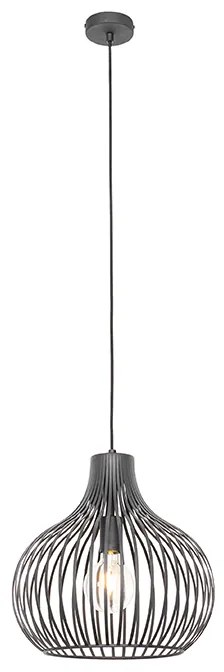 Lampă modernă suspendată neagră 38 cm - Saffira