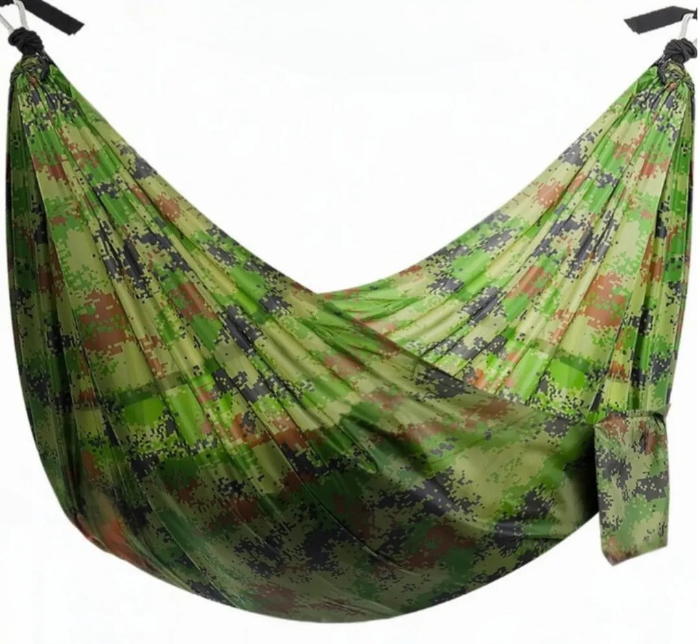 Hamac turistic cu plasa de tantari SANTIAGO 260x140 cm, verde