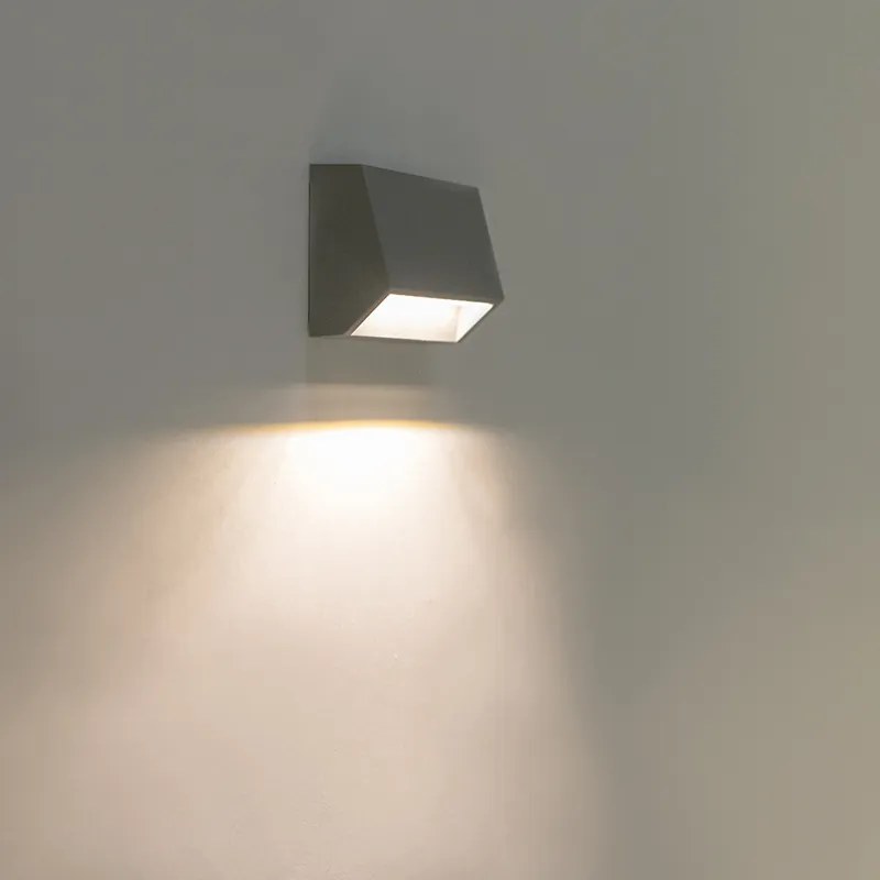 Lampa de perete exterioara moderna gri inchis incl. LED IP54 - Sandstone 1