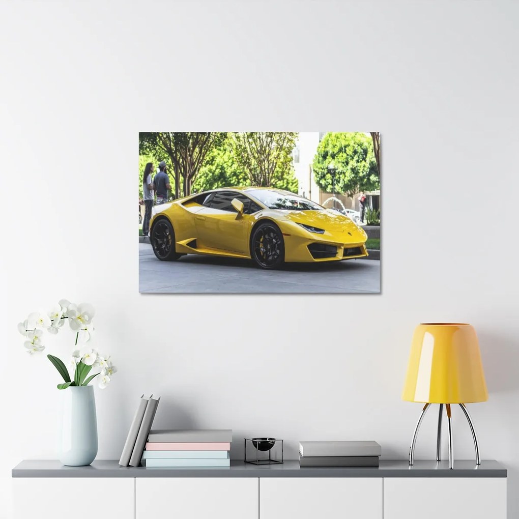 Tablou Canvas Yellow Lambourghini 60x40 cm