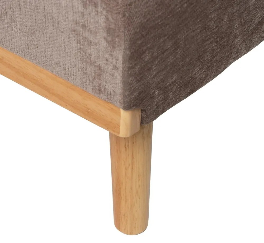 Canapea maro extensibilă cu tapițerie din chenille 178 cm – Ixia