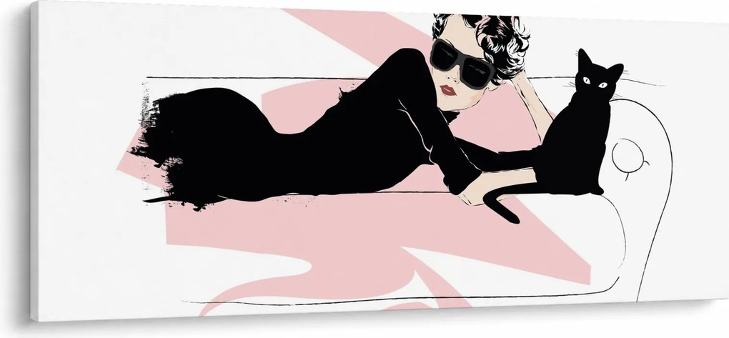 Tablou - Doamnă de modă (120x50 cm)