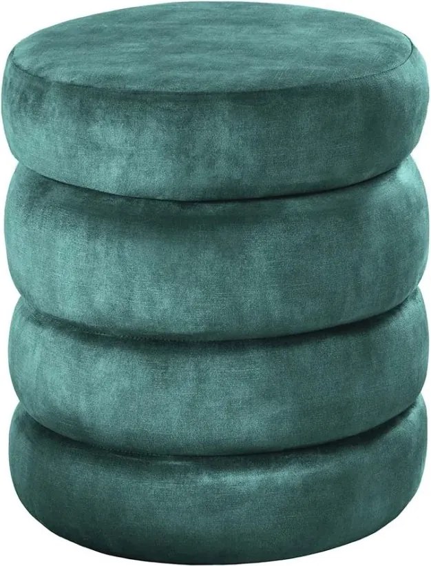 Taburete cu spatiu de depozitare, VOGUE 40cm catifea verde