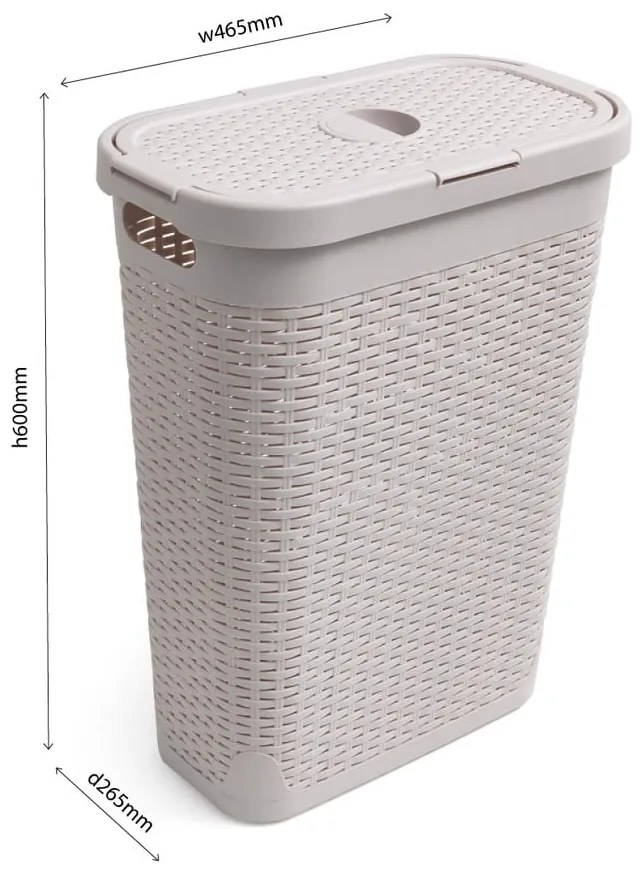 Coș de rufe Addis Calico, 40 l, bej