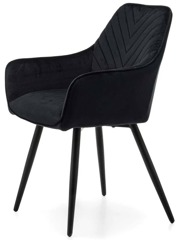 JAKS SCAUN DE SUFRAGERIE VASTO VELUR NEGRU