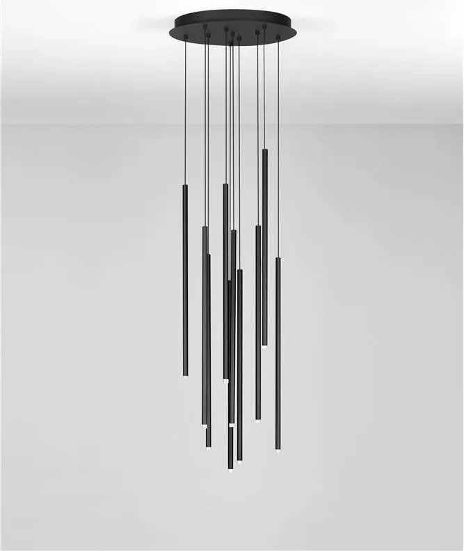 Lustra LED suspendata design minimalist STILVI 41W negru